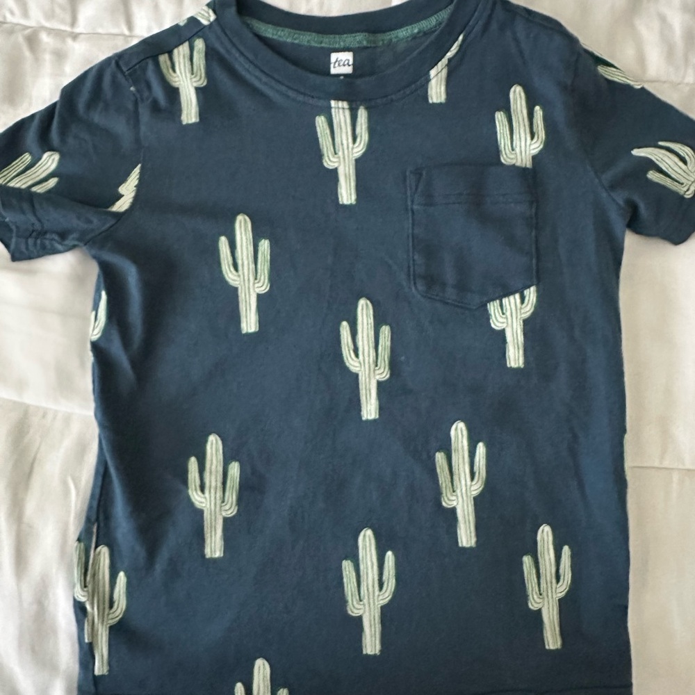 Tea collection Cactus Print Kids Shirt - Blue